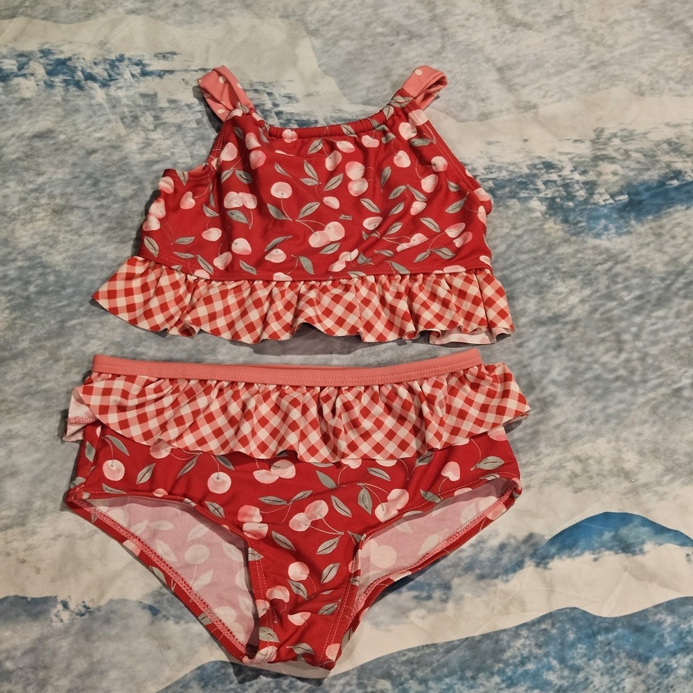 Matilda Jane Sandy Springs Two-Piece Cherry Swimsuit Size 8